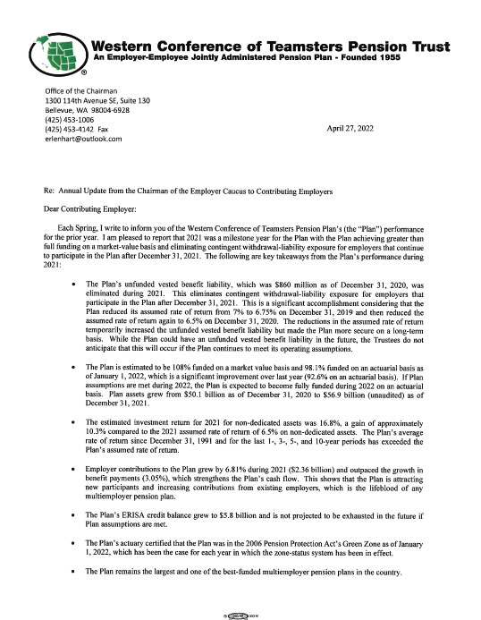 Image of Employer Chairman Letter