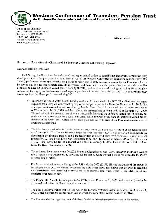 Image of Employer Chairman Letter