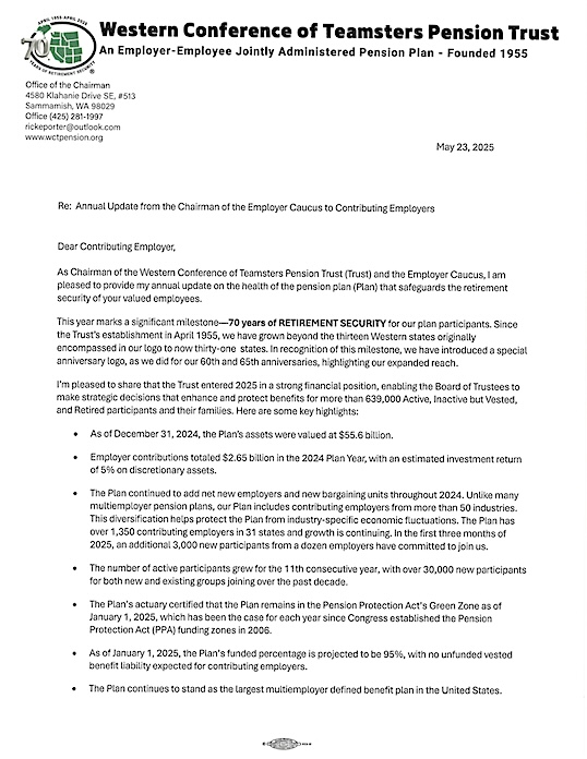 Image of Employer Chairman Letter